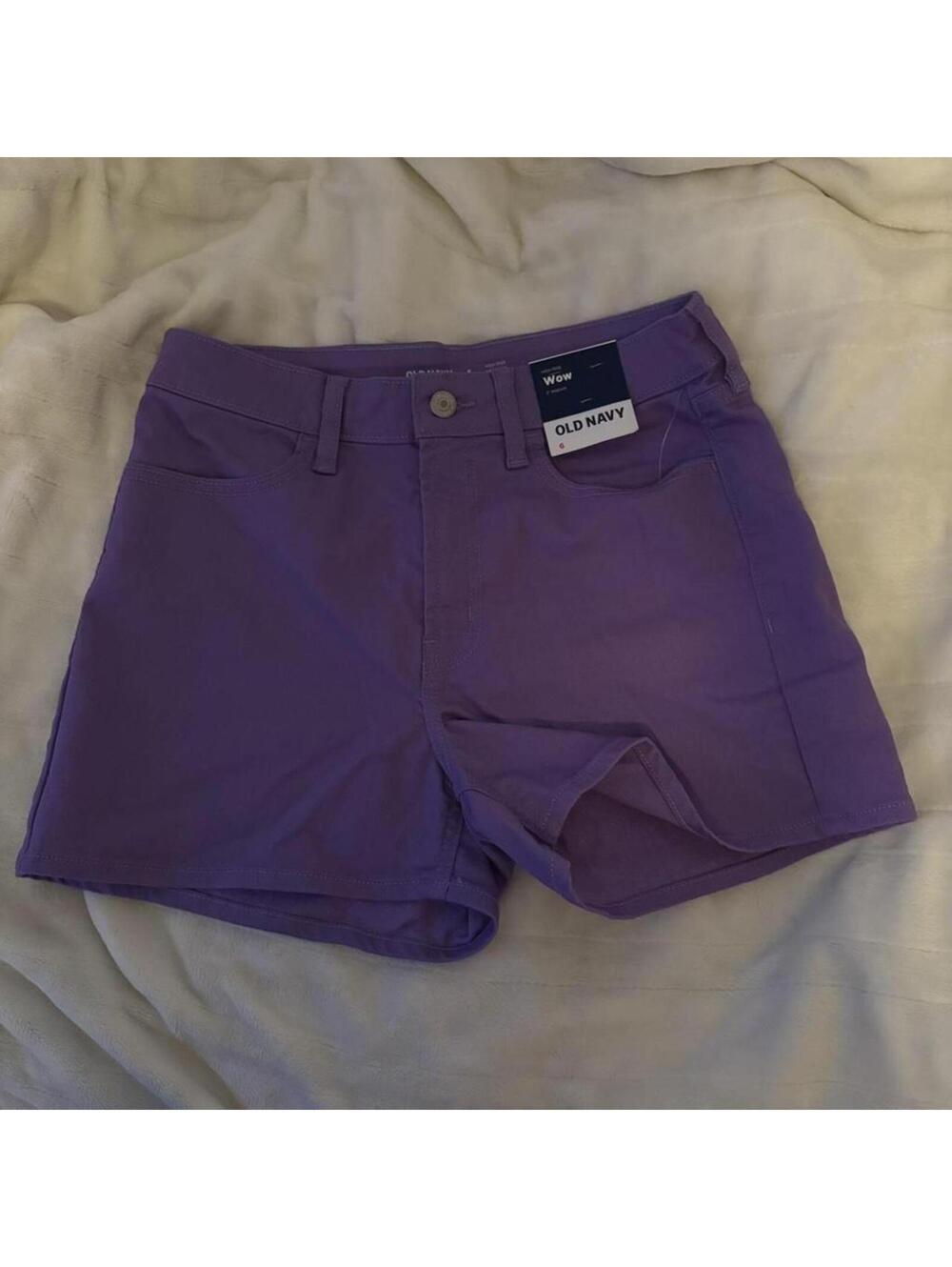 Purple high-waisted shorts from Old Navy